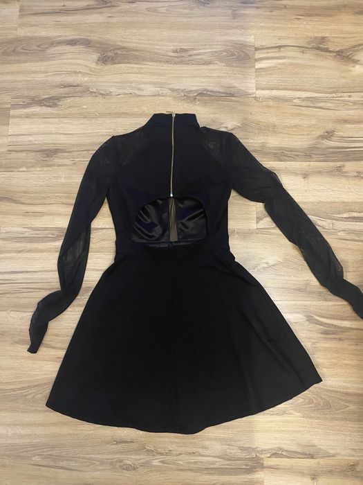 Черна Рокля с мрежести акценти Junona