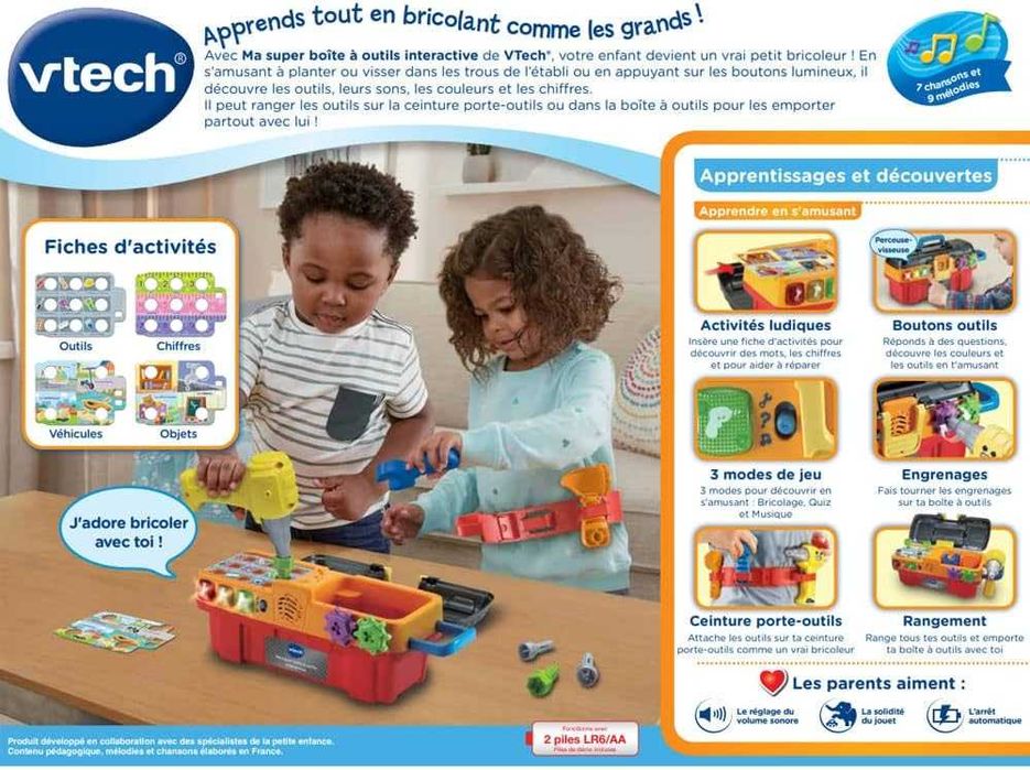 Интерактивен куфар с инструменти за деца Работна маса Vtech