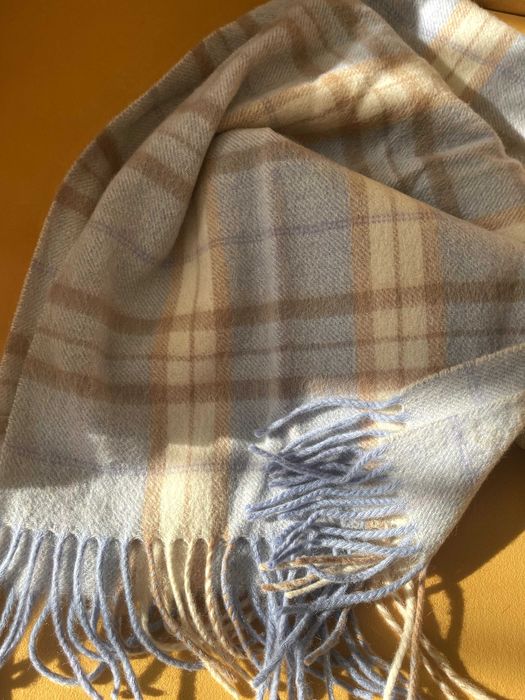Стилен шал във стил на Burberry от 100% вълна Унисекс