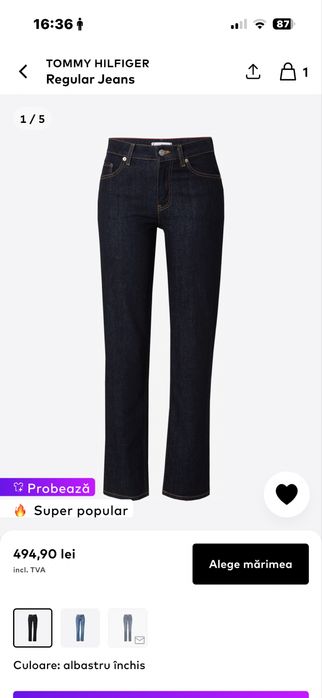 Vand blugi originali Tommy Hilfiger regular Noi cu eticheta