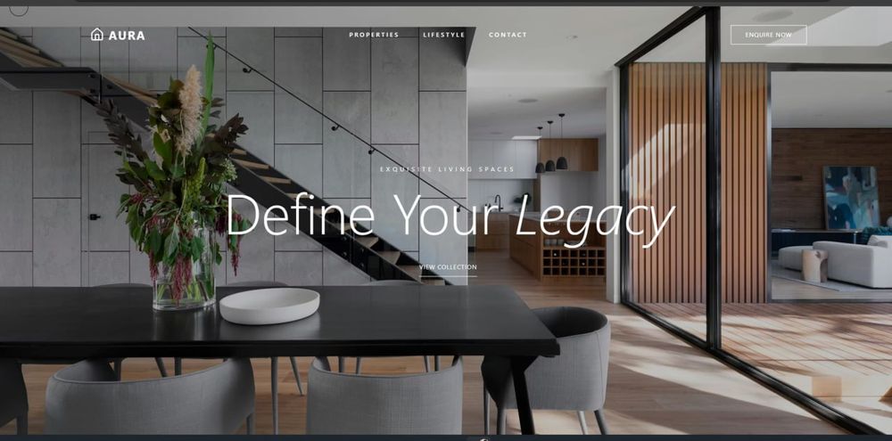 Premium Сайт для Недвижимости (Aura homes) -Rect & Tailwind CSS