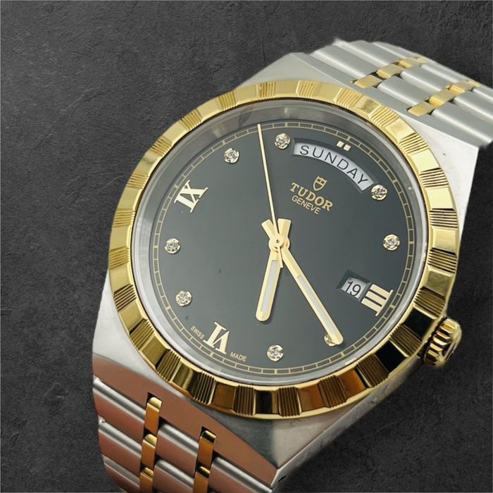 TUDOR ROYAL 41mm solid gold and diamond 90th мъжки часовник