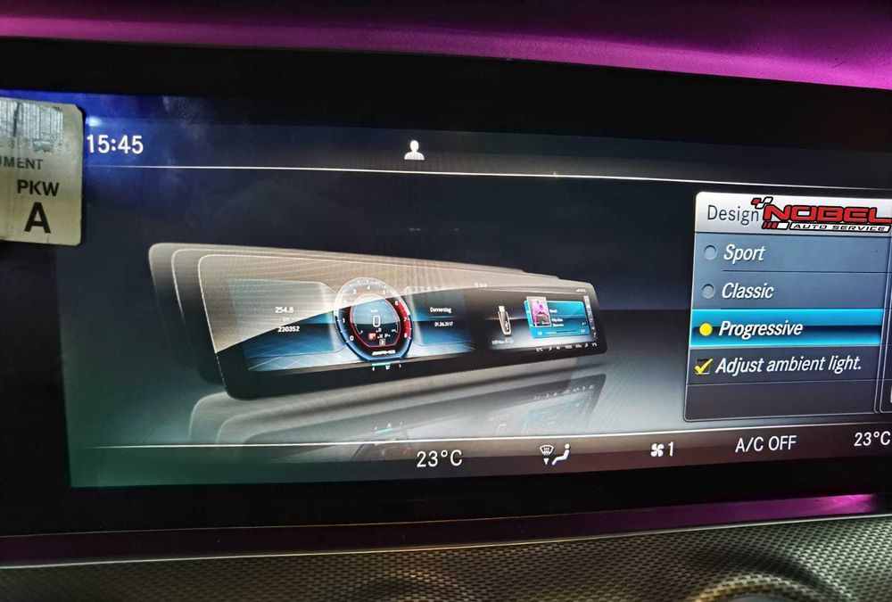 Retrofit ceas bord de la analog la display Range Rover Mercedes Benz