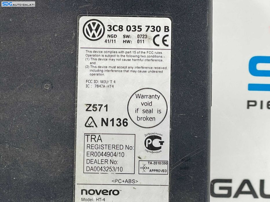 Unitate Modul Calculator Bluetooth Volkswagen EOS 2006 - 2010 Cod 3C8035730B [L3740]