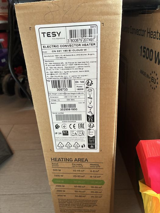 Конвектори Tesy 1500