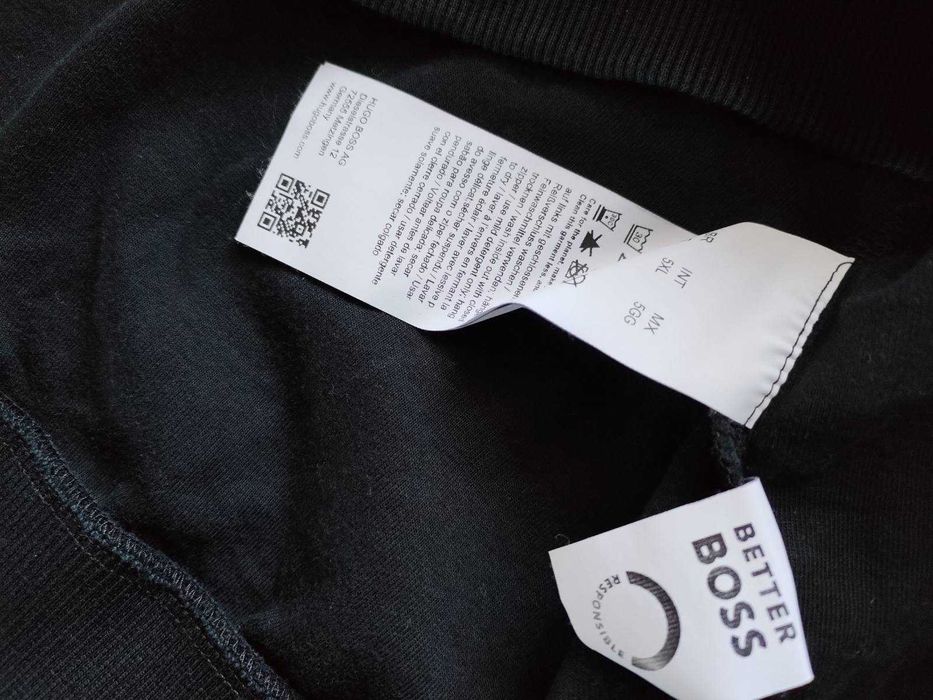 hugo boss green mens logo stripe zip-neck -  мъжка блуза 5ХЛ КАТО НОВА