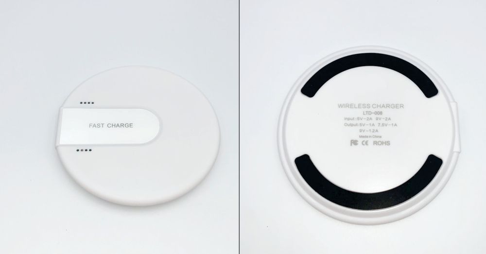 Ултратънко безжично зарядно устройство Qi, съвместимо с всички смартфо