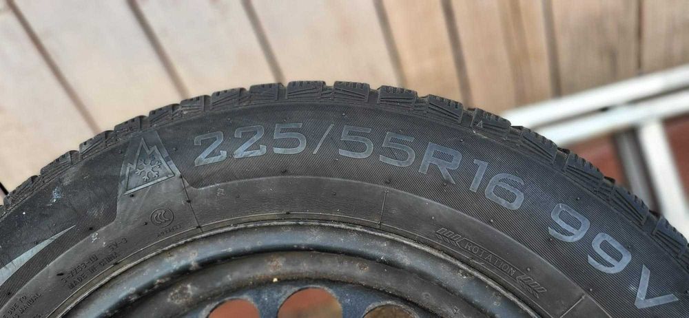 Set 4 anvelope iarna 225/55R16 + 4 jante