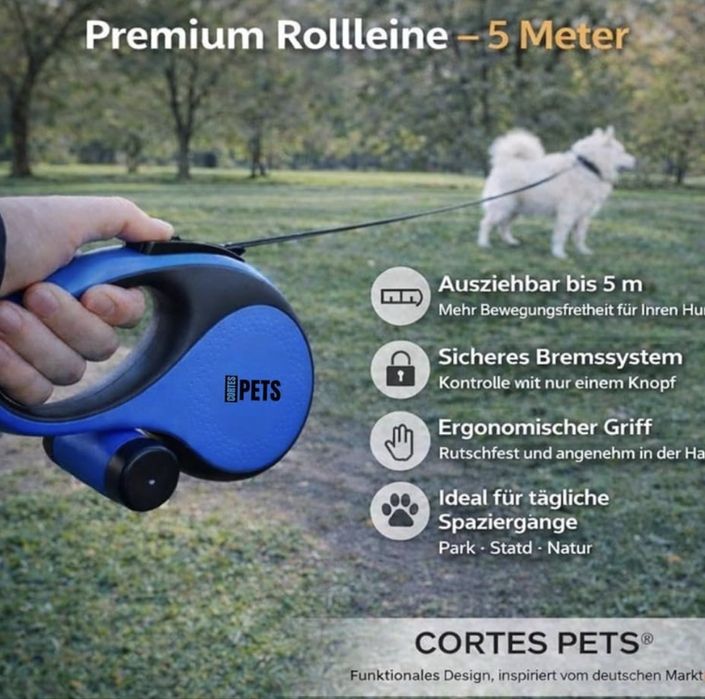 Lesă pentru câini cu sac pentru deșeuri CORTESPETS