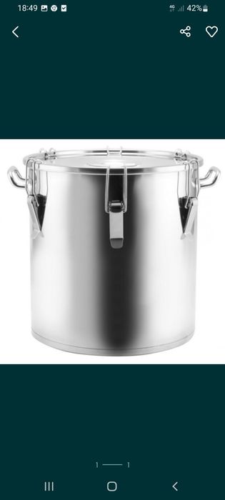 Marmidă/ Oală catering inox 98 Litri 50 x 51 cm ,gătit si transpor