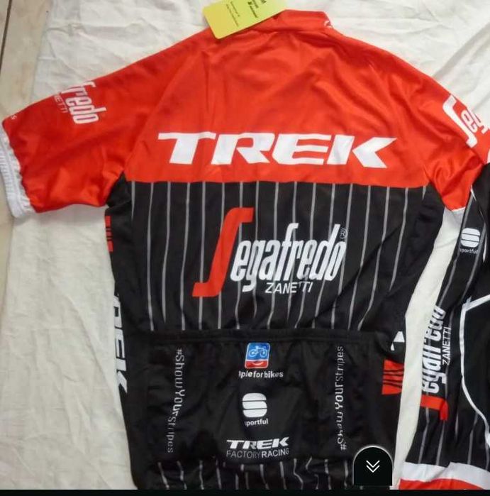 Echipament ciclism Trek Negru sau Rosu set pantaloni tricou NOU