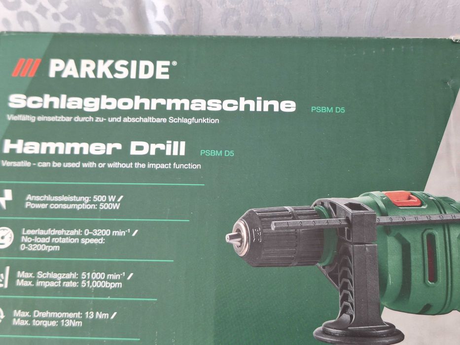 Mașină / bormasina de găurit cu impact Parkside PSBM D5
