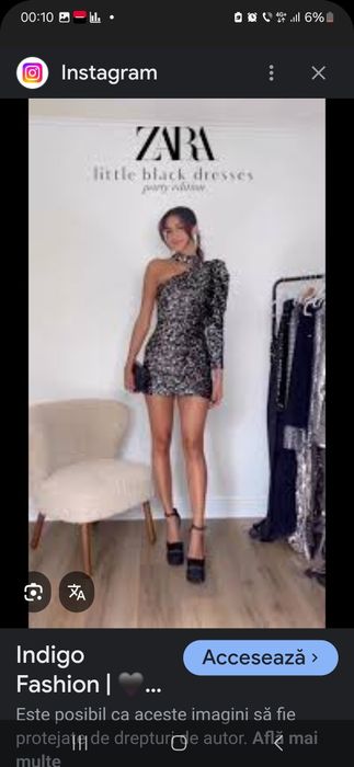 Rochie cu paiete ZARA NOUA, marimea XS