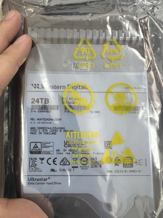 Продам жесткие диски 24 ТБ