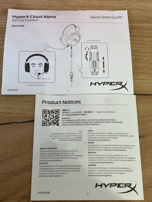 Игровой наушник hyper X cloud alpha