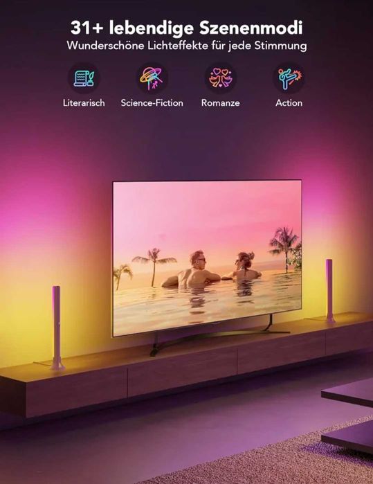 LED светлини Govee TV LIGHT BAR RGBIG  3 опции за поставяне