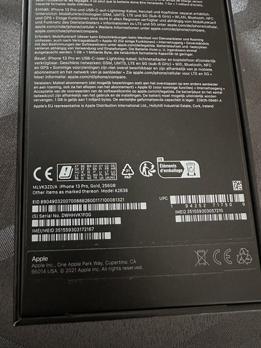 Iphone 13 Pro 256gb Gold