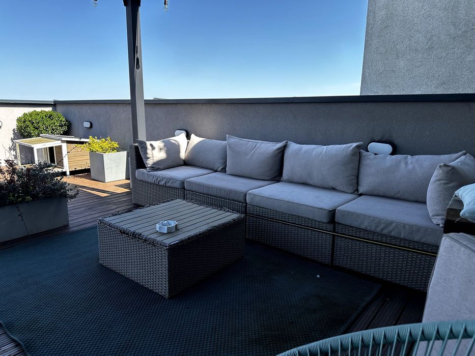 Set mobilier terasa 5 piese modulare poliratan