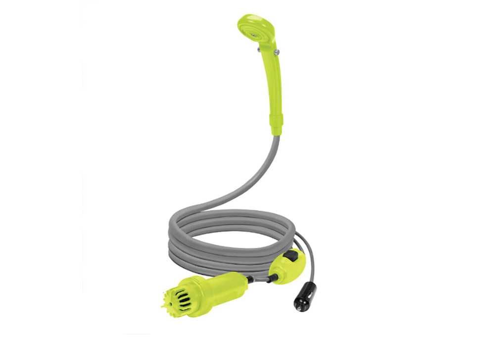 Преносим портативен къмпинг душ за автомобил 12V, с помпа