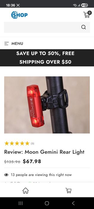 Lumini bicicleta fata spate Gemini Moon