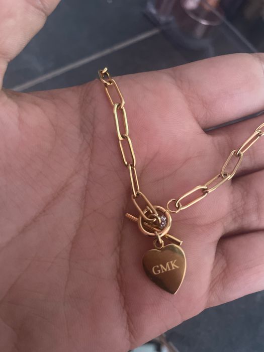 позлатено колие  сърце от “Christ”