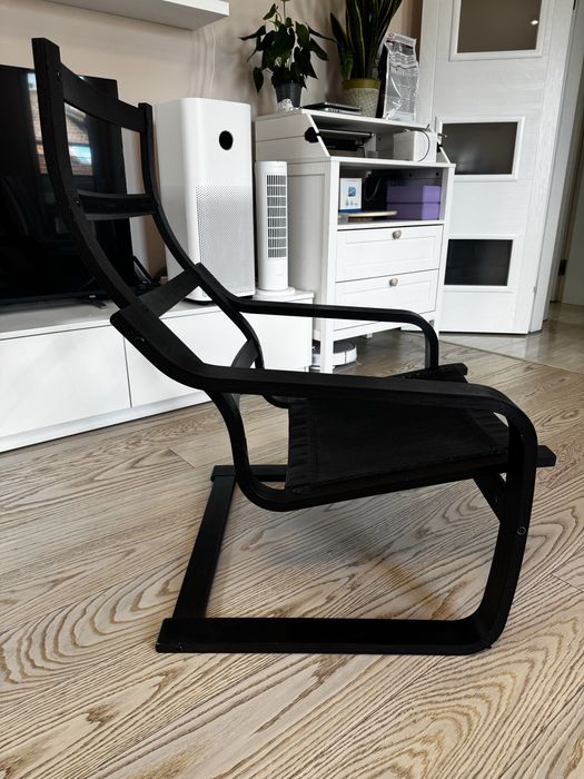 Фотьойл IKEA ПОАНГ/POÄNG - черна рамка