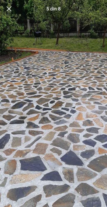 Piatra naturala de munte și Gazon rulou natural