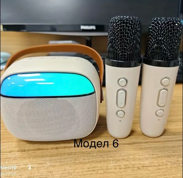 Детско караоке/тонколонка с два микрофона/блутут колонка