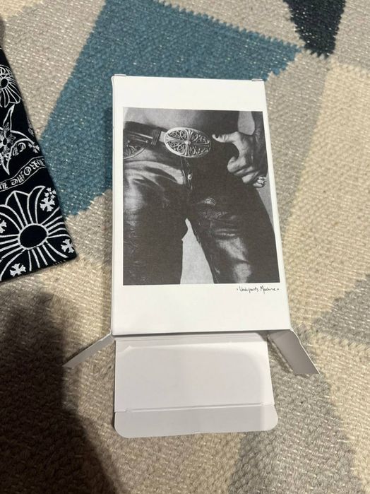 Boxeri Chrome Hearts negri cu print alb all-over, mărimea M, noi în cutie