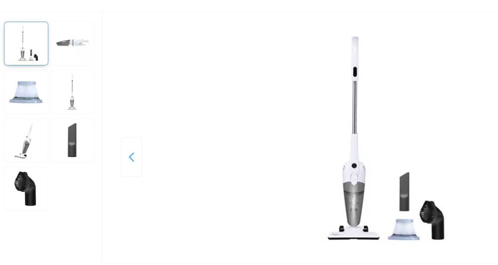 NEW DeermaDX118C Vacuum Cleaner, 16,000 Pa, 600 W, 1.2 l, 76 dB, White