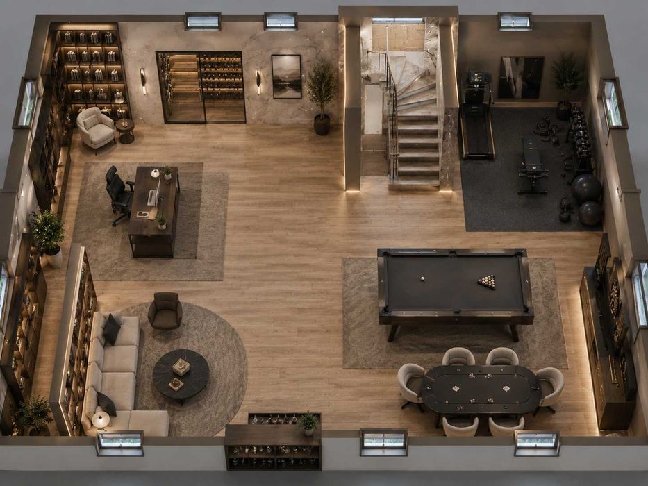 Vilă individuală 320 mp cu zonă de divertisment, fitness și SPA privat – teren 620 mp, la 7–9 km de Cluj-Napoca