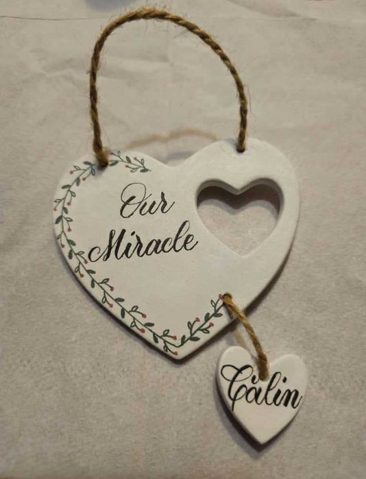 Set Decoratiune Craciun din Lut Handmade Globuri Brad - Personalizabil