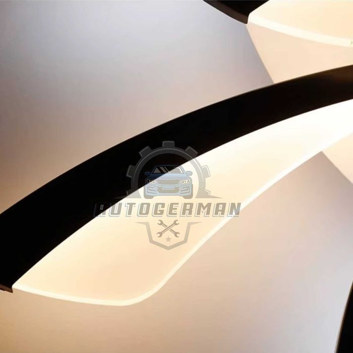 Таванна лампа 30W абажур черна дизайн с LED 3-степенна димируема