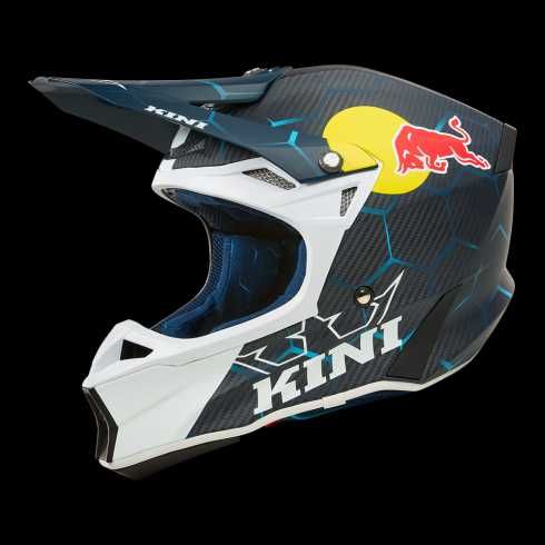 Мотокрос каска KINI RED BULL MXC2 2.0 Carbon-BLUE/WHITE