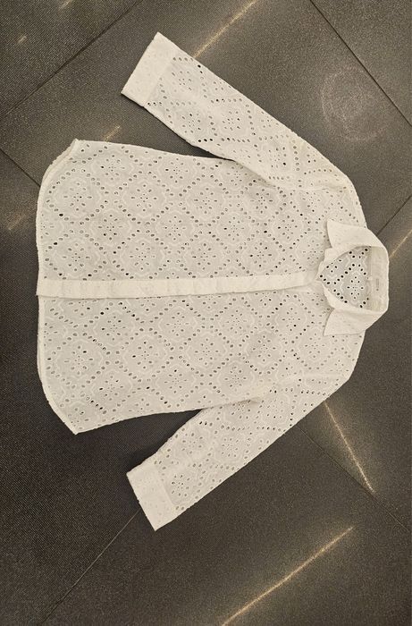ZARA риза памучна дантела XS-34