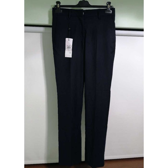 Дамски прав тъмносин панталон 38