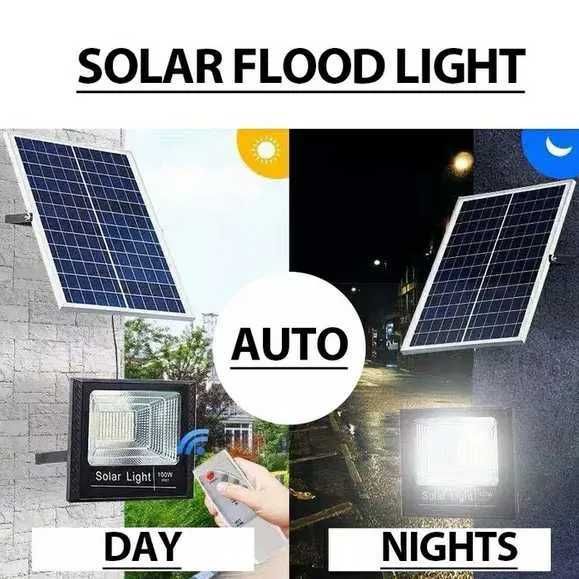 Proiector Led Panou Solar, Telecomanda 25, 40, 60, 100W, 200W, 300W