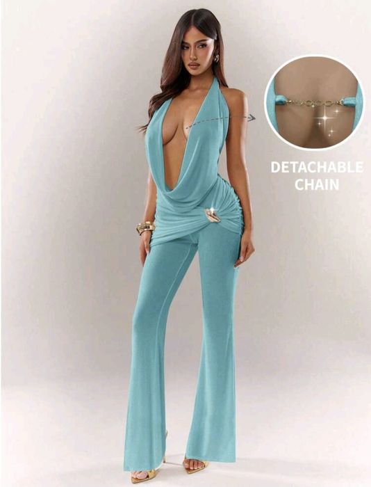 shein нов дамски комплект топ и панталон