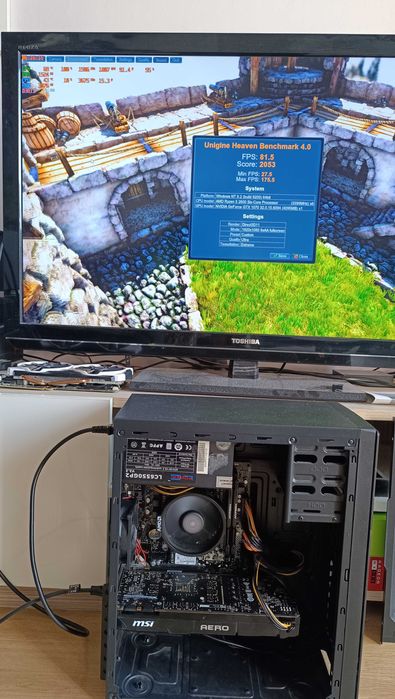 компютър за игри- Ryzen 5 2600 - GTX 1070 8GB - 16GB рам - 512 m.2 SSD