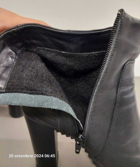 Botine elegante din piele naturală