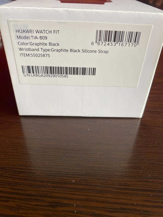 Часовник HUAWEI watch fit black / черен