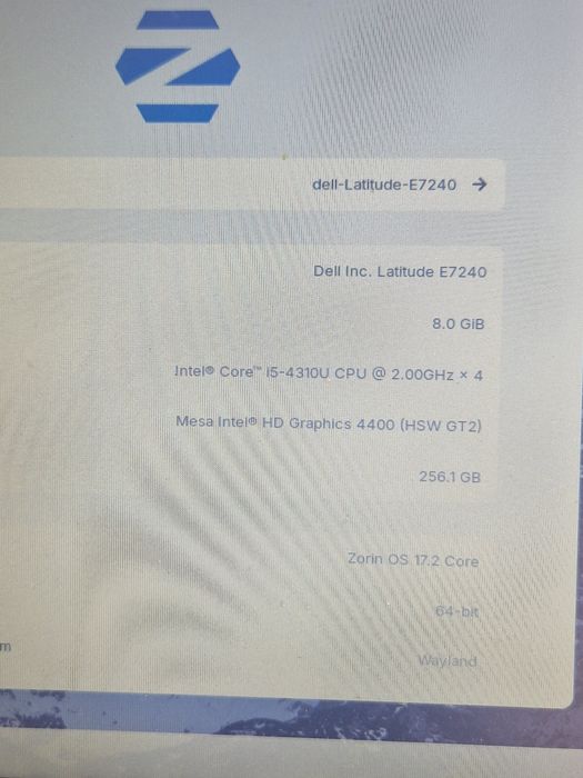 Laptp Dell latitude E7240