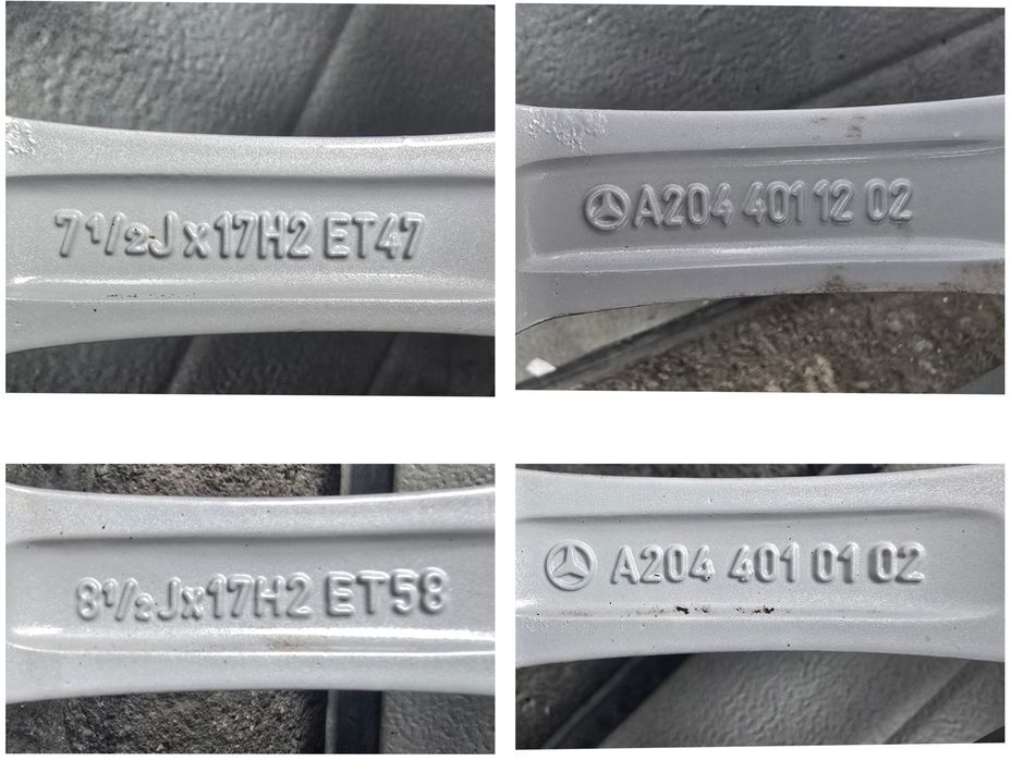 Jante originale 5x112 mercedes c class clk slk w204 r17 in două lățimi