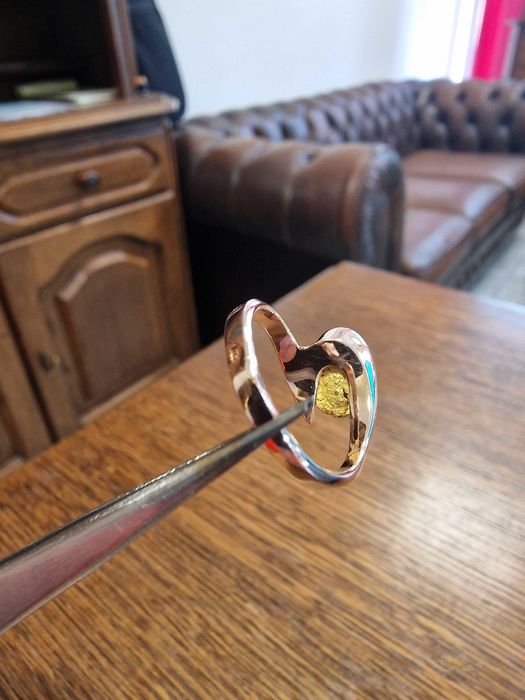 ‼️РУСКО ЗЛАТО ‼️ Златен Пръстен с Късче Самародно Злато