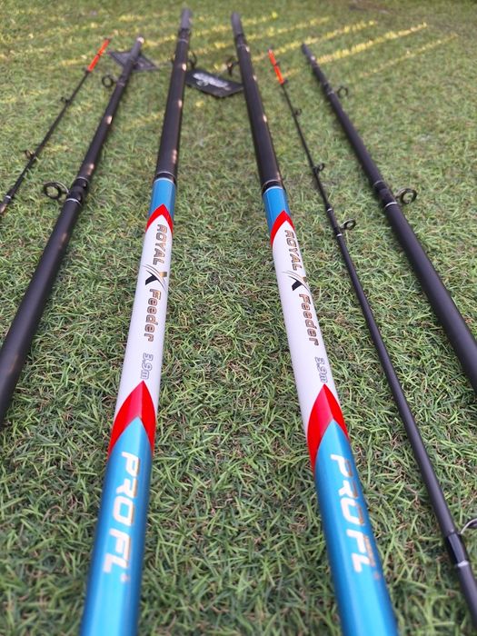 Set 2  Feeder Pro FL ROYAL 3,9m 3+3 varfuri + 2 Feeder Wind Pro FWP 60