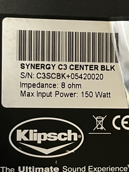 Boxa centru Klipsch Synergy C3 150w 8Ohmi