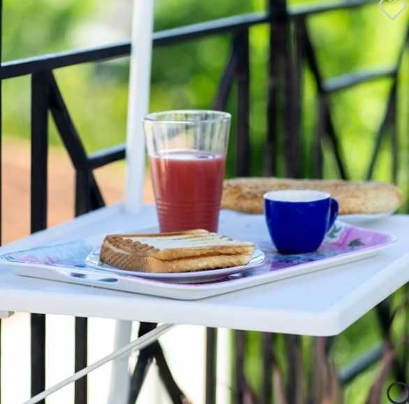 Закачаща се градинска масичка забалкон тераса висяща 51.5х39.5х55см