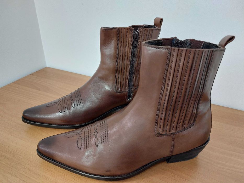 Ciocate Cowboy din piele naturală - măsura 46 (size 12 US)