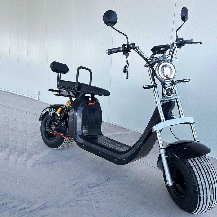 Scuter electric/Scuter Harley argint 1500W