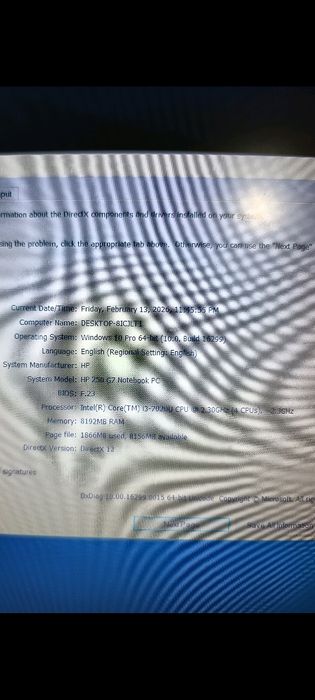 Laptop i3  gen 7020U